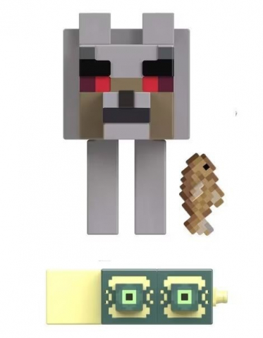 Minecraft Craft A Block Figurina Stronghold Hostile Wolf 8Cm [1]