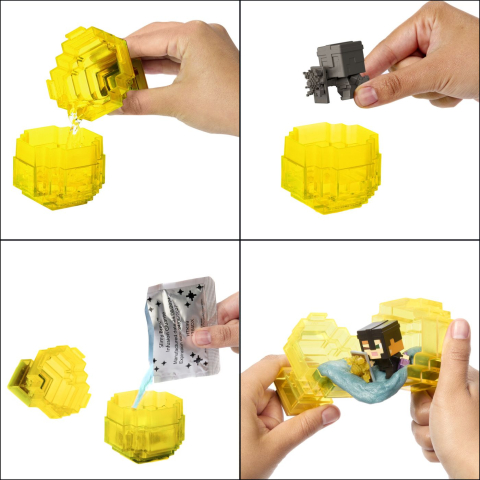 MINECRAFT MINI MODE SET EXPLORARE MINIERA PREPARAREA POTIUNILOR GALBEN [6]