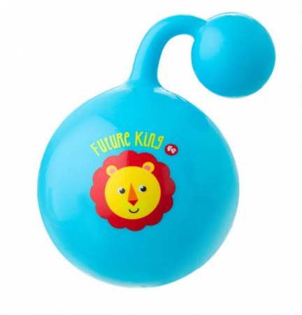 Jucarii senzoriale si zornaitoare - Minge Senzorială cu Mâner, Albastru, 10 cm - Fisher Price