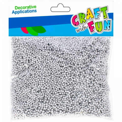 Produse art & craft-Lucru manual - Mini bile argintii din polistiren pentru activitati crafts,4 mm