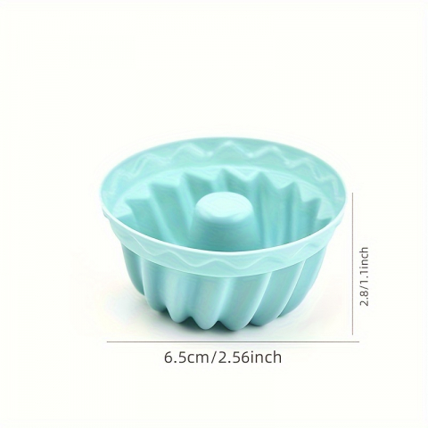 Mini forma de copt din silicon,diverse culori,6 bucati/set, 6.5x3 cm [2]