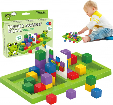 Mini joc de logica Cubissimo cu carduri,plastic,diverse culori,8.5x14.5 cm,+8 ani [7]