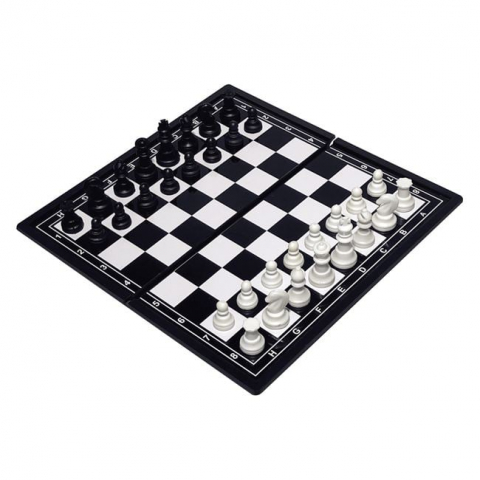Jocuri de societate - Mini joc de societate magnetic portabil Sah,15x15 cm
