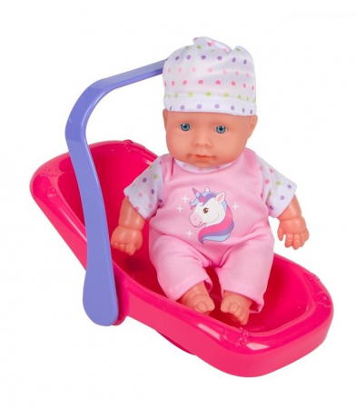 Papusi & accesorii - Mini set de joaca Bebelus cu landou
