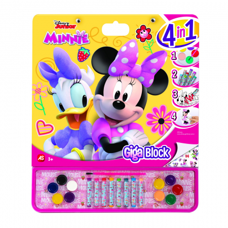 Jocuri si articole copii - Set Desen Minnie Giga Block 4 în 1 