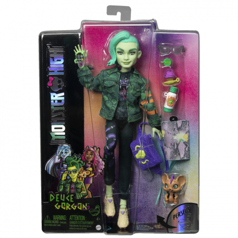 Papusi & accesorii - MONSTER HIGH PAPUSA DEUCE GORDON CU ANIMALUT SI ACCESORII