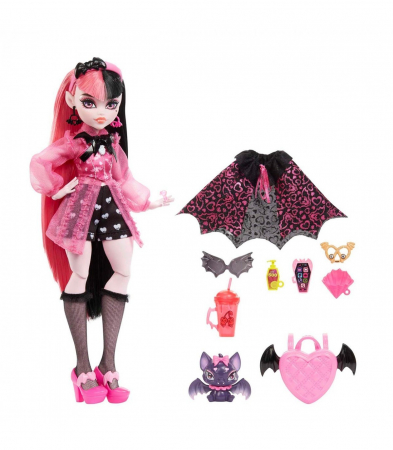 Monster High Papusa Draculaura Cu Animalut Si Accesorii [1]