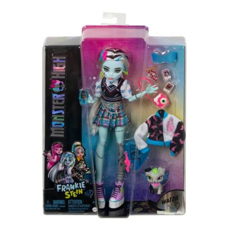 Papusi & accesorii - Monster High Papusa Frankie Stein Cu Animalut Si Accesorii