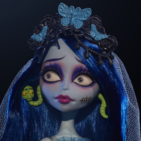 MONSTER HIGH SKULLECTOR PAPUSA EMILY DIN FILMUL CORPSE BRIDE DE TIM BURTONS [5]
