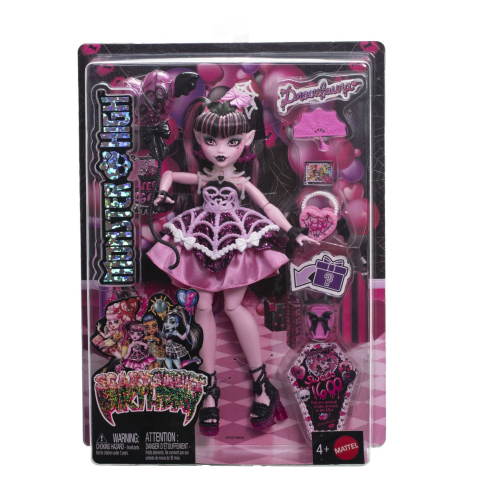 Jocuri si articole copii - MONSTER HIGH ZIUA DE NASTERE DULCE SI INFRICOSATOARE PAPUSA DRACULAURA CU ACCESORII
