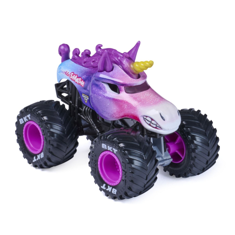 MONSTER JAM LEGACY TRUCKS MASINUTA METALICA SPARKLE SMASH SCARA 1 LA 64 [1]