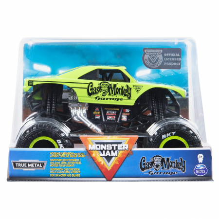 Jocuri si articole copii - Monster jam macheta metalica scara 1 la 24 gas monkey garage