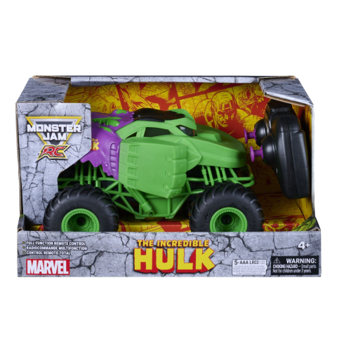 Masinute cu telecomanda - MONSTER JAM MARVEL CAMION GIGANT RC CU TELECOMANDA INCREDIBILUL HULK