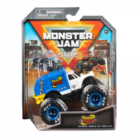 Jocuri si articole copii - Monster Jam Masinuta Metalica Crush Cycle Scara 1 La 64