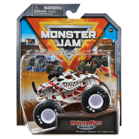 Masinute, Motociclete, Elicoptere, Avioane & Trenulete - Monster Jam Masinuta Metalica Monster Mutt Dalmatian Scara 1 La 64