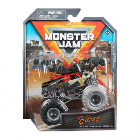 Jocuri si articole copii - Monster Jam Masinuta Metalica Pirates Curse Scara 1 La 64
