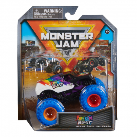 Masinute, Motociclete, Elicoptere, Avioane & Trenulete - Monster Jam Mașinuță Metalică Rainbow Blast