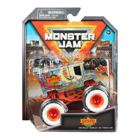 Jocuri si articole copii - Monster Jam Masinuta Metalica Wasabi Warrior Scara 1 La 64