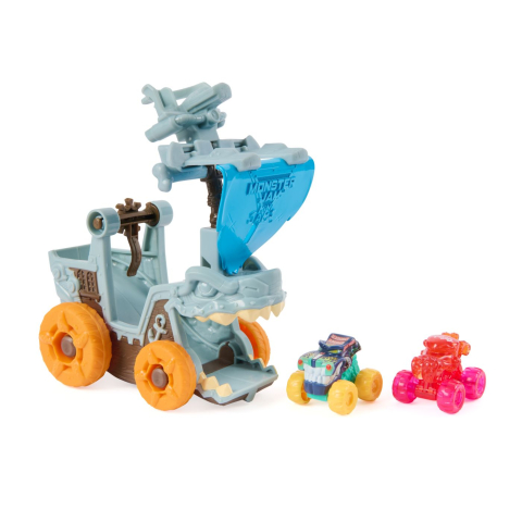MONSTER JAM MINI JAMS SET DE JOACA LANSATOR MEGALODON DISTRUGATOR MARIN [3]