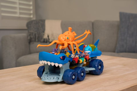MONSTER JAM MINI JAMS SET DE JOACA MEGALODON ATACUL CALAMARULUI [6]