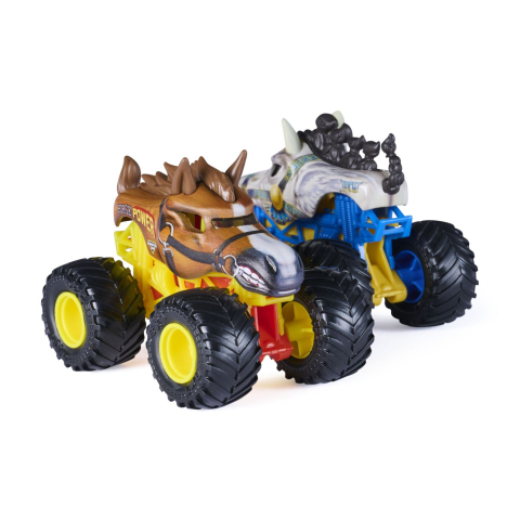 MONSTER JAM SET 2 MASINUTE METALICE HORSE POWER SI TEMPEST STEED SCARA 1 LA 64 [2]