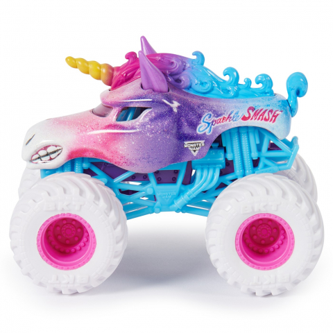 MONSTER JAM SET 2 MASINUTE METALICE SPARKLE SMASH SCARA 1:64 [3]