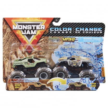 Jocuri si articole copii - Monster jam set 2 masinute soldier fortune si max-d color change