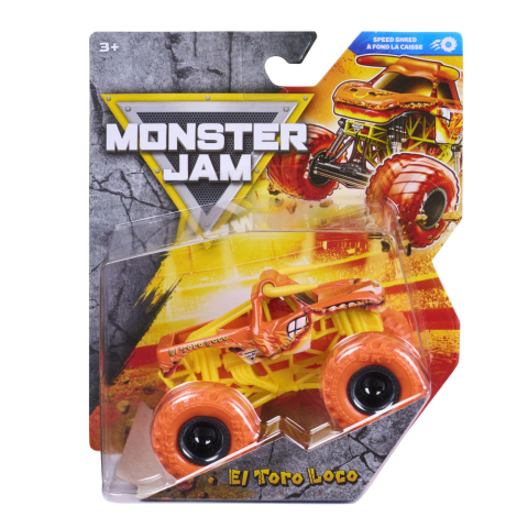 Vehicule și mașinuțe - MONSTER JAM SPEED SHRED MASINUTA METALICA EL TORO LOCO SCARA 1 LA 64