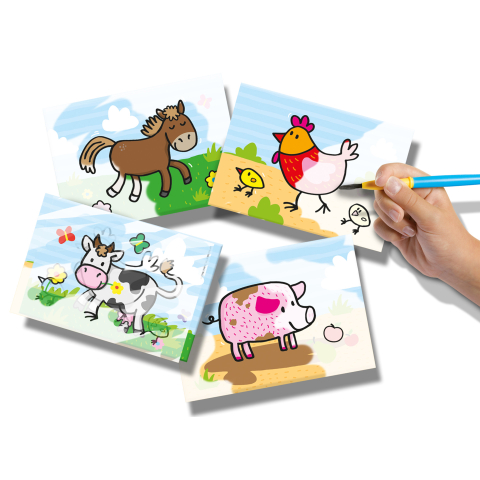 My First – Colorează cu apă Ferma, set creativ reutilizabil pentru copii [1]