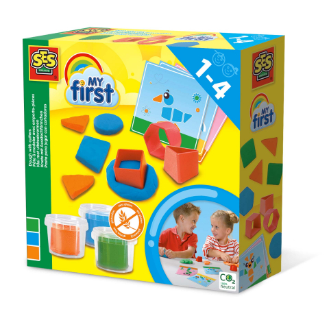 Plastilina - Set modelaj- Plastilina cu forme geometrice de modelat, 1-4 ani
