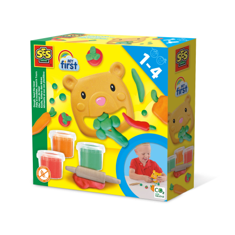 Jucarii Bebelusi - My First – Set creativ cu plastilină „Hrănește Ursulețul” (SES)