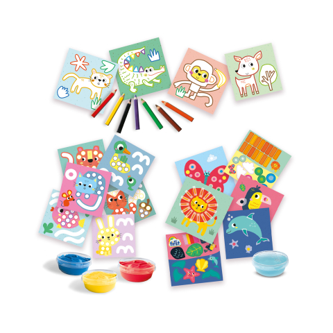 My First – Set pictură cu degete, colorare și lipire forme 3 în 1 [1]