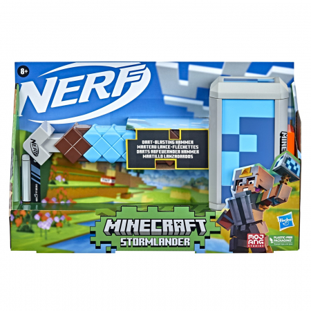 Jocuri si articole copii - Nerf Blaster Minecraft - Stormlander 