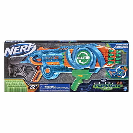 Jocuri si articole copii - NERF BLASTER ELITE FLIP 32 CARTUSE