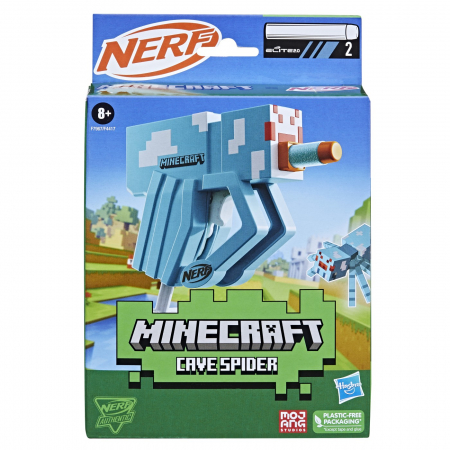 Jocuri si articole copii - NERF BLASTER MINECRAFT MICROSHOTS CAVE SPIDER