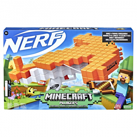 Jocuri si articole copii - Nerf Blaster Minecraft - Pillagers Crossbow 