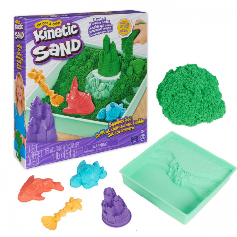Jocuri si articole copii - NISIP KINETIC SET COMPLET VERDE