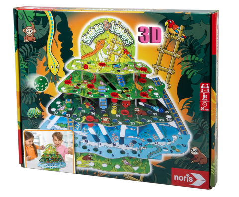 Jocuri si Jucarii Educative - NORIS JOC SERPI SI SCARI IN JUNGLA 3D