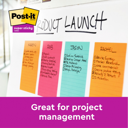 Notes adeziv Post-itÂ® Neon liniat [3]