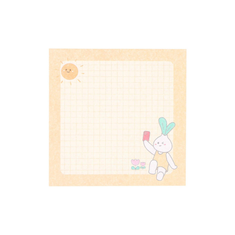 Notițe adezive transparente 73×73 mm, 50 file, Strigo peach pastel [2]