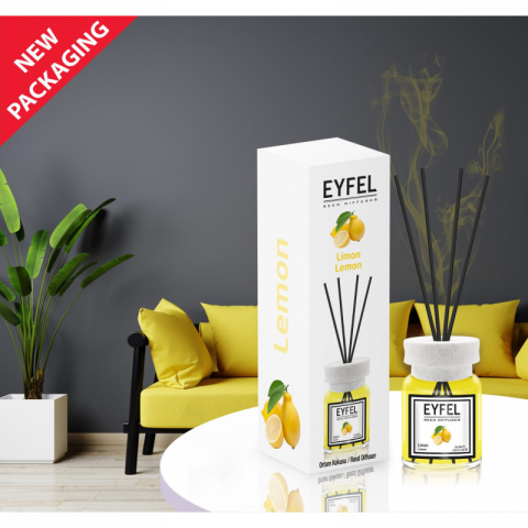 Odorizante de camera - Odorizant camera cu betisoare, aroma de lamaie 120 ml,Eyfel