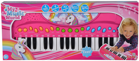 Jocuri si articole copii - Orgă Unicorn My Music World 42cm Roz 