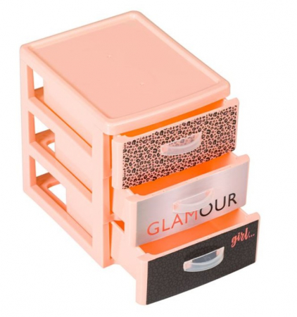 Organizator birou Glamour Girl cu 3 sertare  pentru accesorii de birotica [1]
