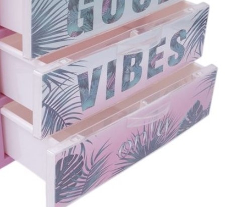 Organizator birou Good Vibes cu 3 sertare  pentru accesorii de birotica [3]