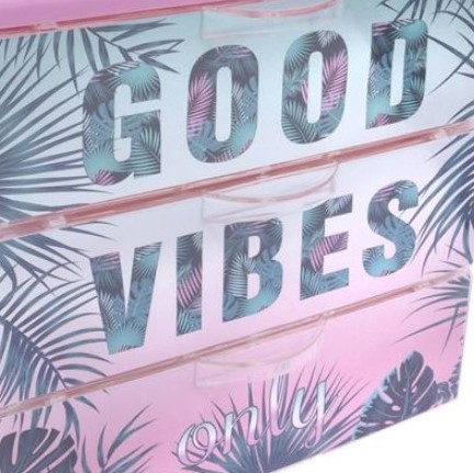 Organizator birou Good Vibes cu 3 sertare  pentru accesorii de birotica [2]