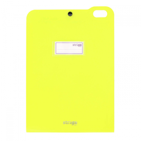 Organizator documente vertical Strigo, format A4, PP, 5 separatoare, capsă, verde neon [2]