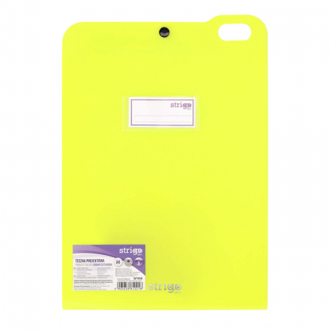Organizator documente vertical Strigo, format A4, PP, 5 separatoare, capsă, verde neon [1]