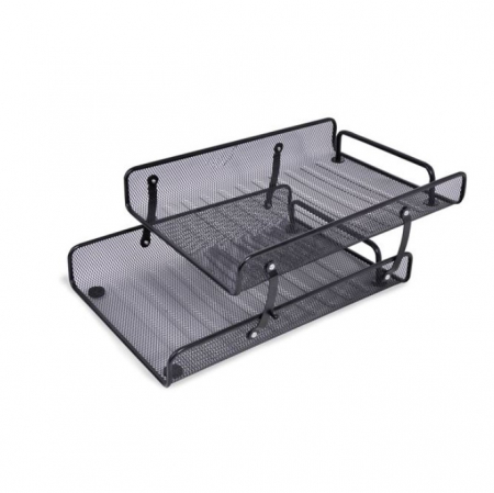 Papetarie & Birotica - Organizator metalic cu 2 tavite pentru documente