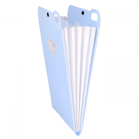 Folii și mape de protecție - Organizator Strigo vertical A4 cu 5 separatoare, capsă – albastru
