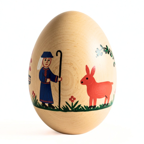 Ou din lemn natur pentru pictat [1]